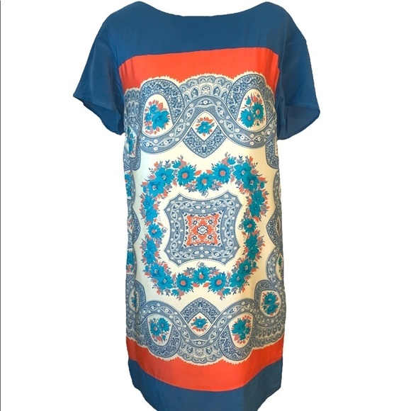 Anthropologie Meadow Rue Calcada Silk Tunic Size Small Multi Colored - Picture 9 of 10